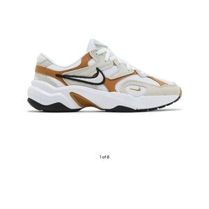 Nike White and Brown Athletic Shoes